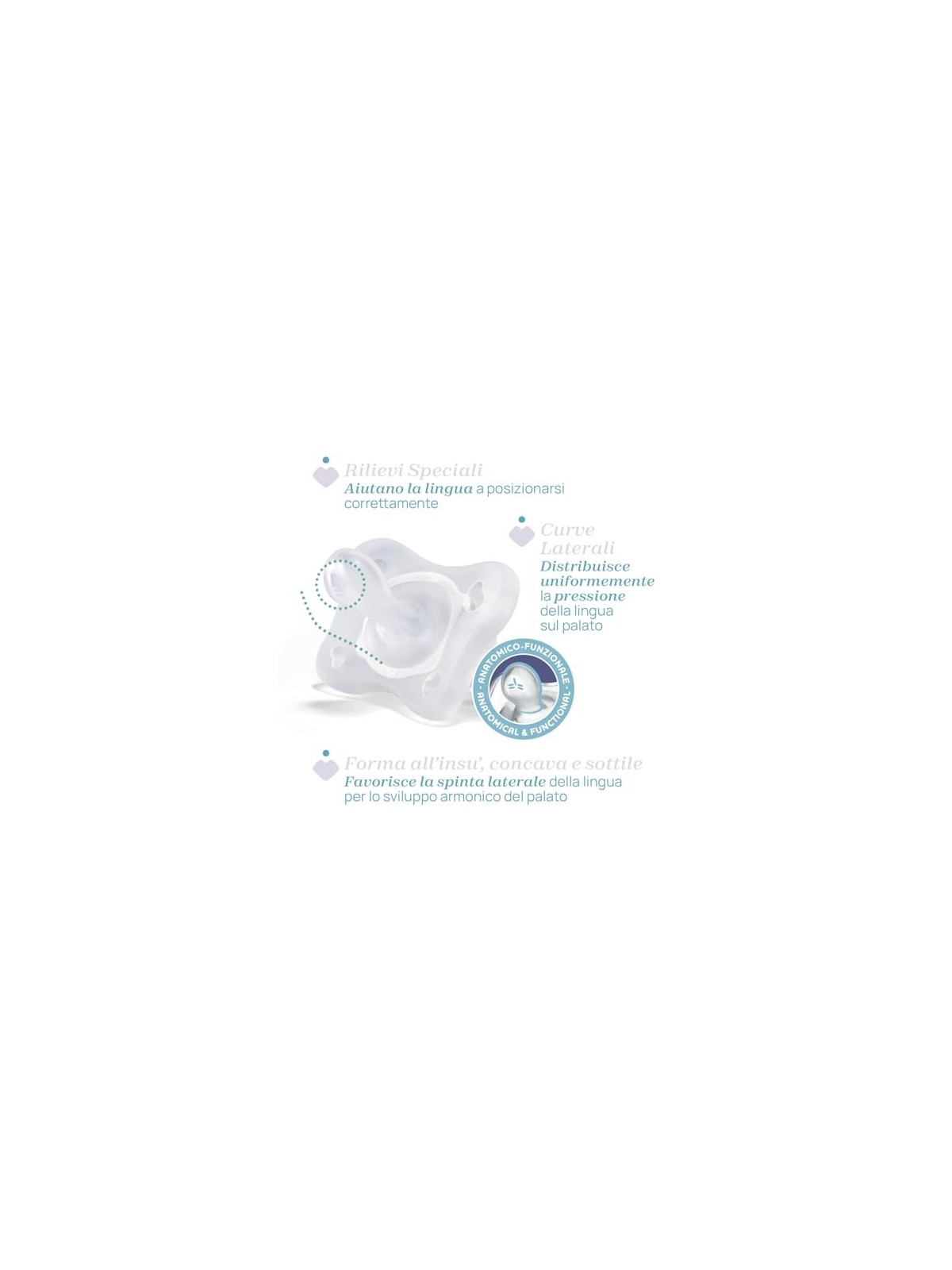 CHICCO Physioforma Luxe ciuccio in silicone 1636m Arancione Incolore 2 pz