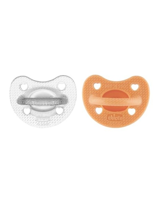 CHICCO Physioforma Luxe ciuccio in silicone 616 mesi Arancione Incolore 2 pz