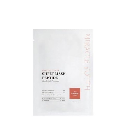 Maschera in foglio Village 11 MIRACLE YOUTH peptide 23 gr donna