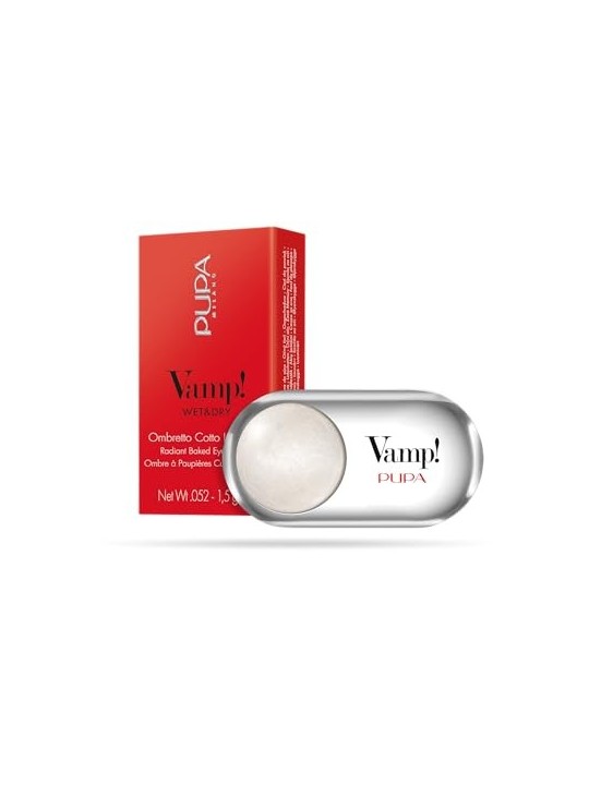 Ombretto Pupa Vamp! Wet & Dry 1g 401 White Snow