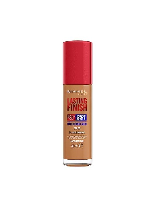 Rimmel London FINITURA DURATURA boost di idratazione SPF20 407Warm Tan 30ml donna