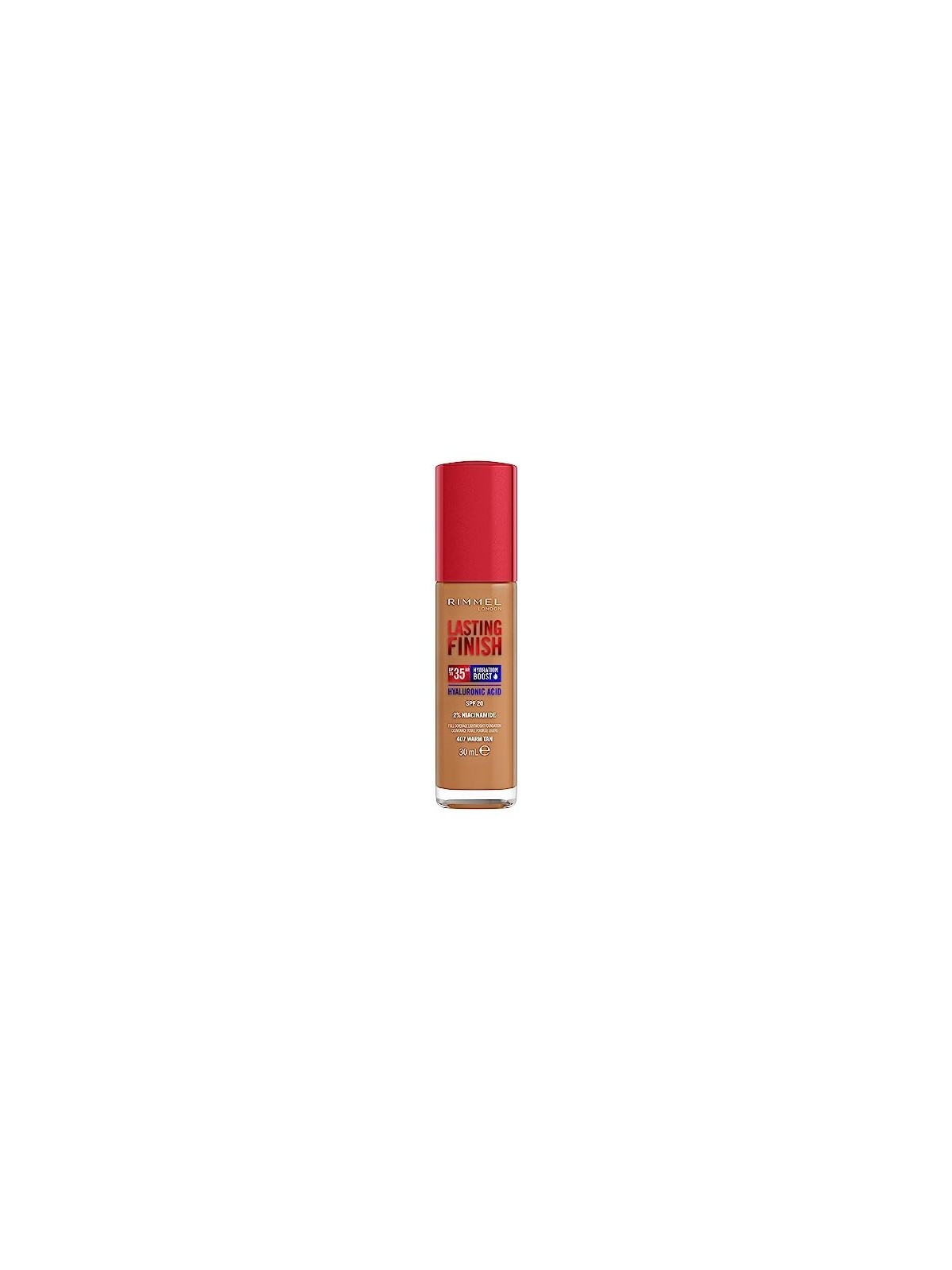 Rimmel London FINITURA DURATURA boost di idratazione SPF20 407Warm Tan 30ml donna