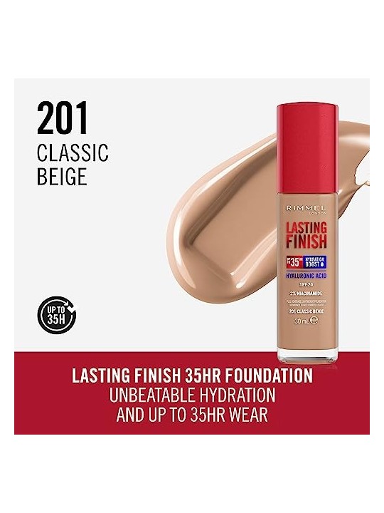 Rimmel Finitura duratura Fondotinta 35H SPF20 30 ml donna 201 Classic Beige