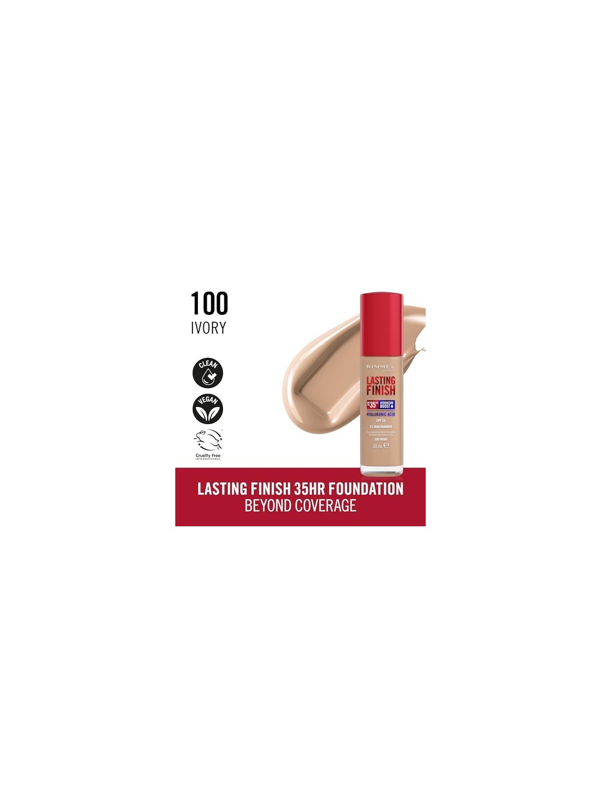 Finitura duratura Fondotinta 35H SPF20 30 ml donna 100 Ivory