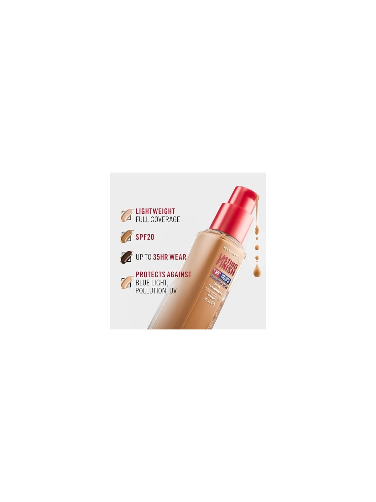 Finitura duratura Fondotinta 35H SPF20 30 ml donna 100 Ivory