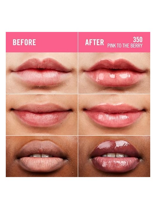 Rimmel Thrill Seeker Glassy Gloss Lucidalabbra idratante 11 ml donna 350 Pink To The Berry