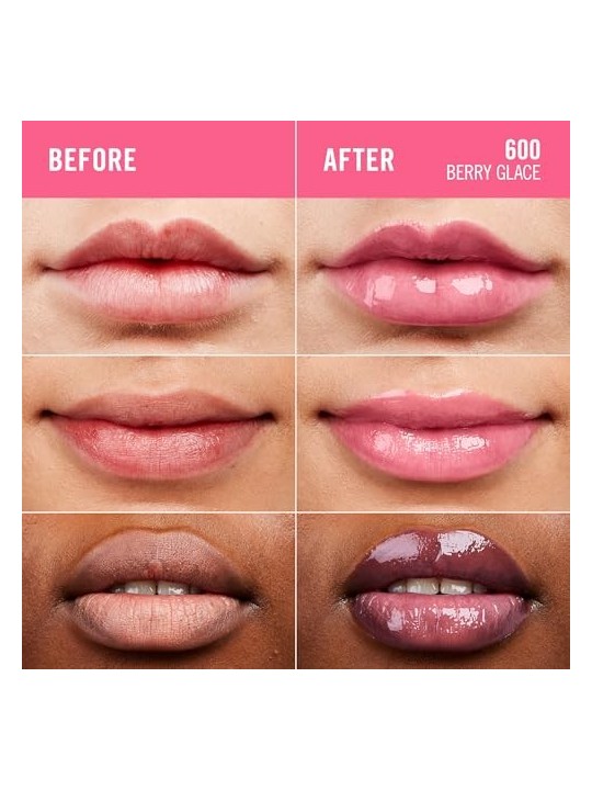 Rimmel Thrill Seeker Glassy Gloss Lucidalabbra idratante 11 ml donna 600 Berry Glace