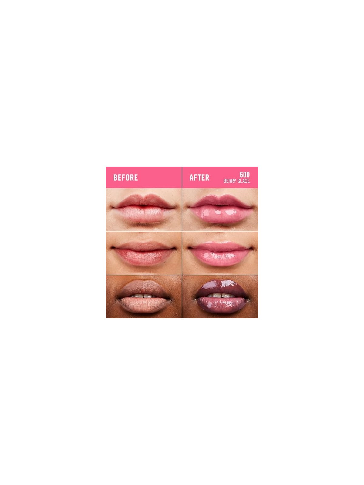 Rimmel Thrill Seeker Glassy Gloss Lucidalabbra idratante 11 ml donna 600 Berry Glace
