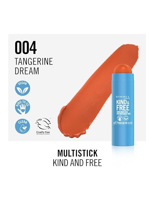 Rimmel Multi Stick colorato Kind Free 5 g donna 004 Tangerine Dream