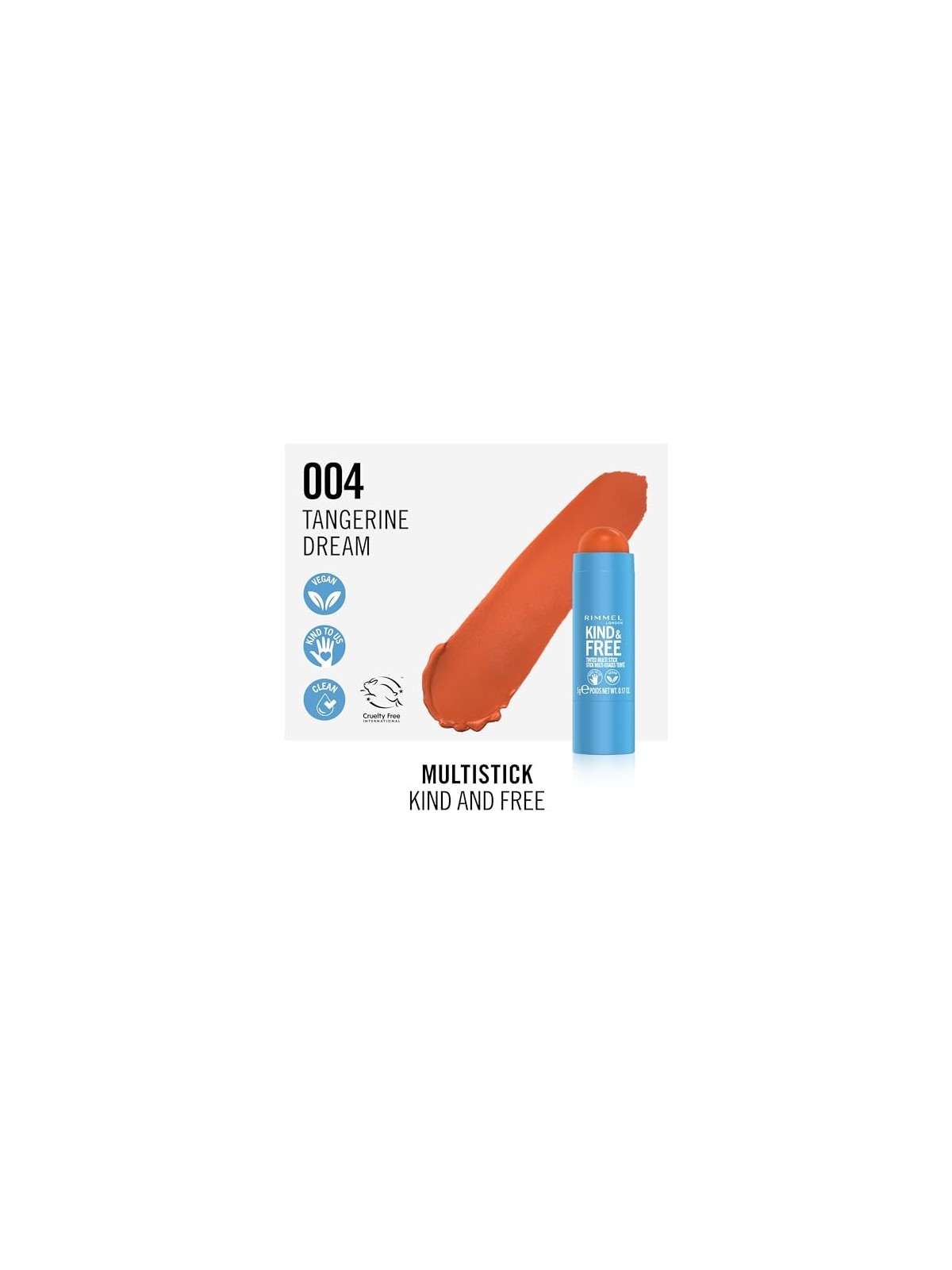 Rimmel Multi Stick colorato Kind Free 5 g donna 004 Tangerine Dream