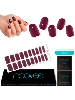 Nooves GEL NAIL FILMS pioggia di mezzanotte premium luxe rosso solido