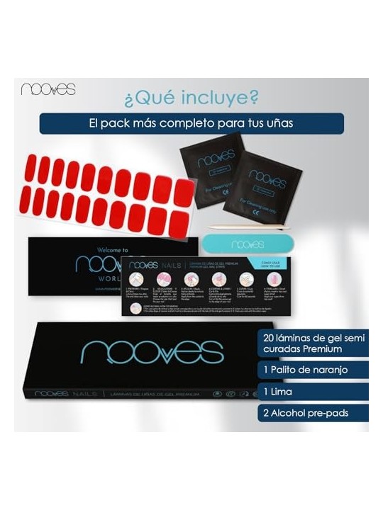 Nooves GEL PELLICOLA PER UNGHIE rosso cremisi premium lusso