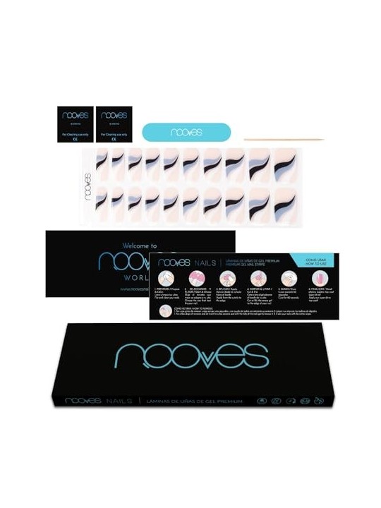 Nooves Lamine per Unghie in Gel Premium Glam Flusso Corrente 20 U unisex