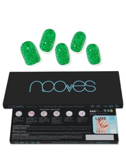 Nooves Lamine per Unghie in Gel con Glitter Glam Verde Jade 20 U unisex
