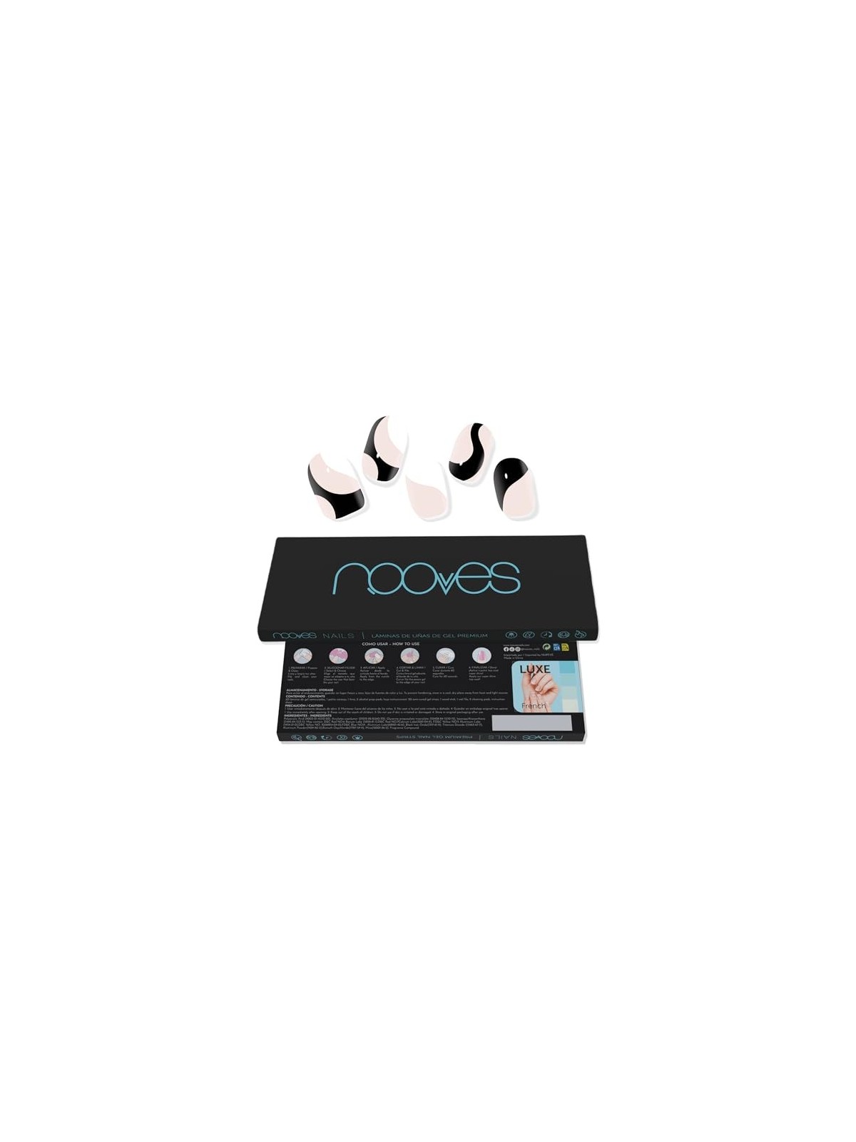Nooves Lamine per Unghie in Gel Premium Glam White Cow 20 U unisex