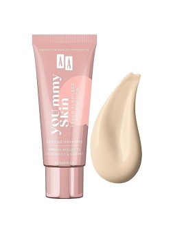 Fondotinta minerale AA Yoummy Skin Peach Flawless Foundation 01 Vanilla 30ml