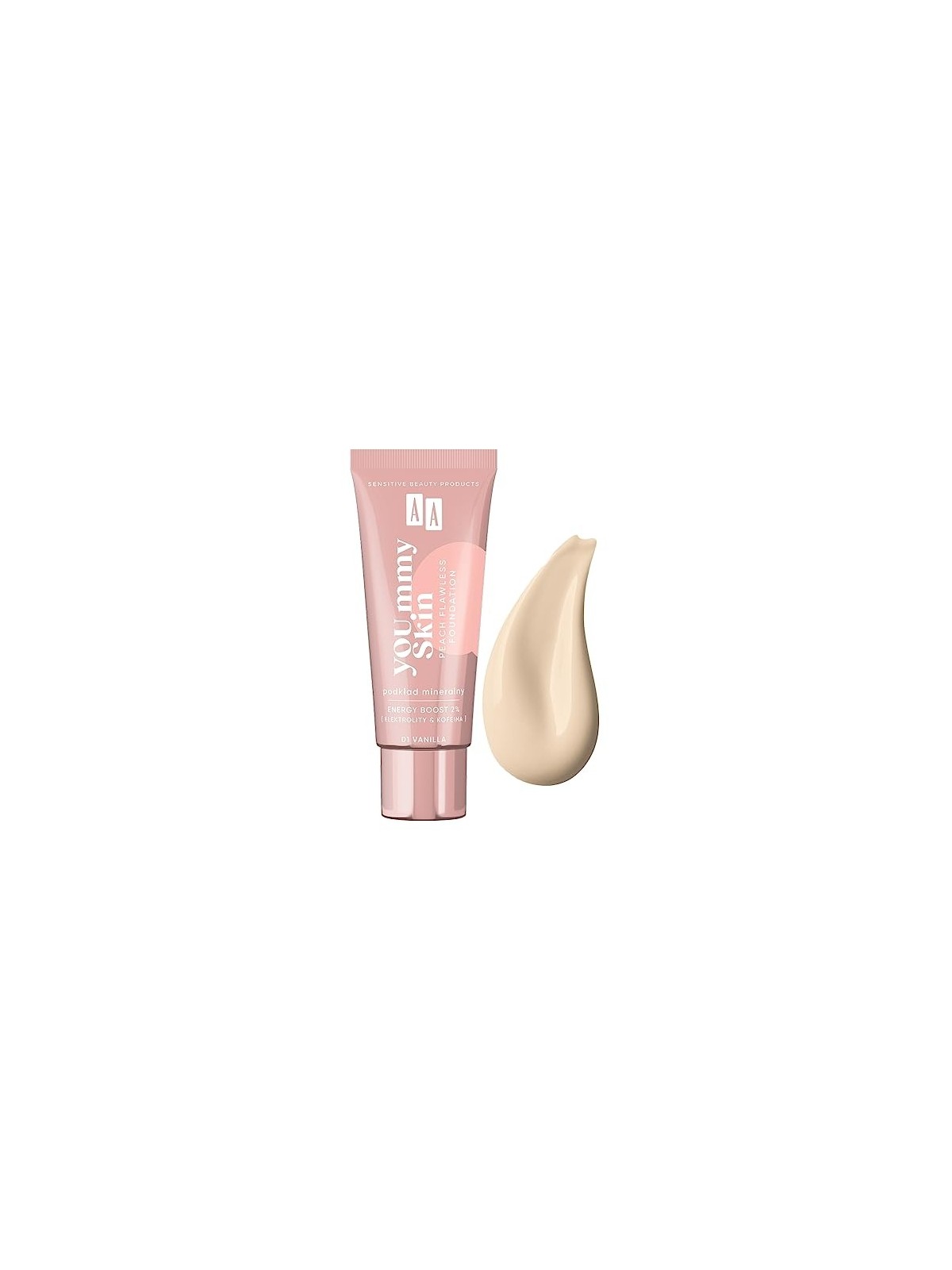 Fondotinta minerale AA Yoummy Skin Peach Flawless Foundation 01 Vanilla 30ml