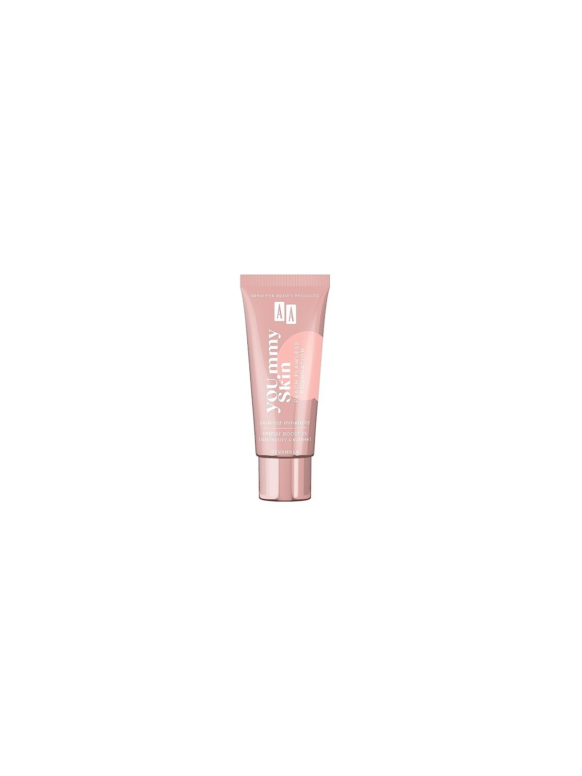 Fondotinta minerale AA Yoummy Skin Peach Flawless Foundation 01 Vanilla 30ml