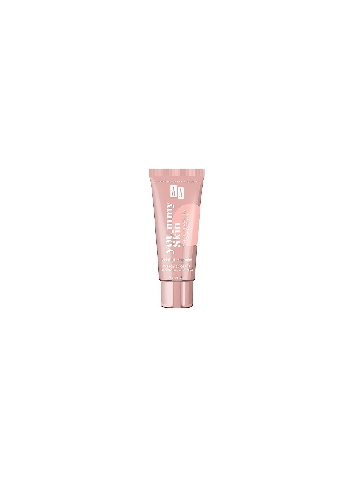 Fondotinta minerale AA Yoummy Skin Peach Flawless Foundation 03 Beige 30ml