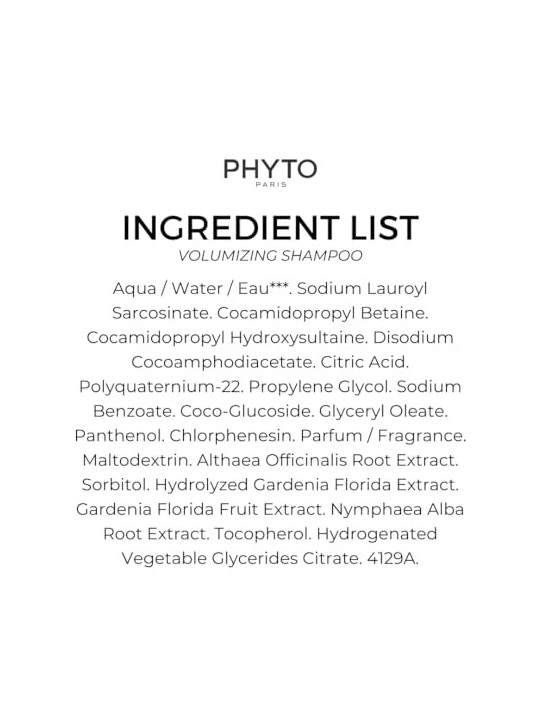 Phyto Volume Volumizing Shampoo 250ml