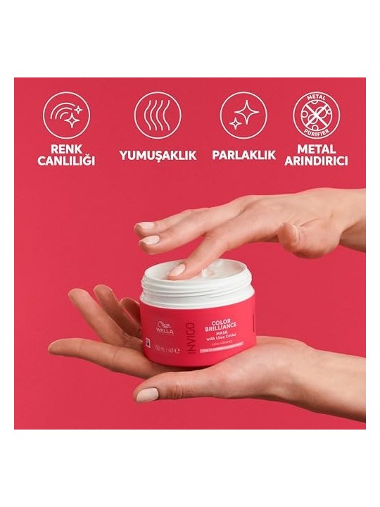 Wella Professional Invigo Color Brilliance Mask Maschera per capelli grossi colorati donna 150ml