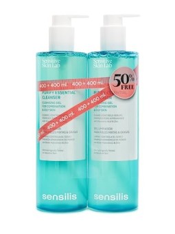 Sensilis PURIFY ESSENTIAL CLEANSER gel detergente 2 x 400ml donna