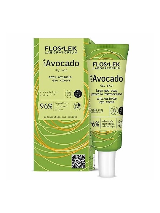 FLOSLEK Crema contorno occhi antirughe ricca di avocado
