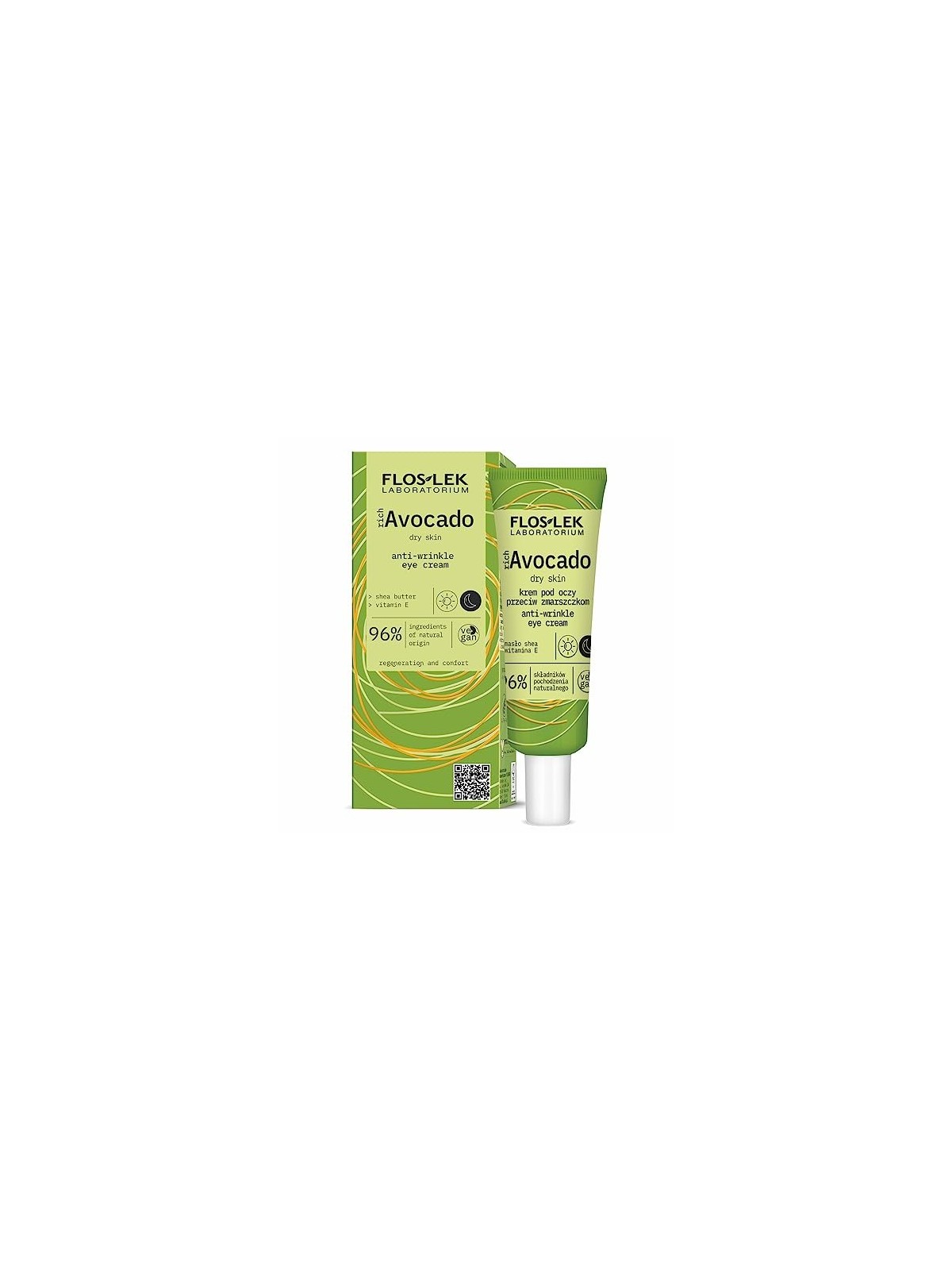 FLOSLEK Crema contorno occhi antirughe ricca di avocado