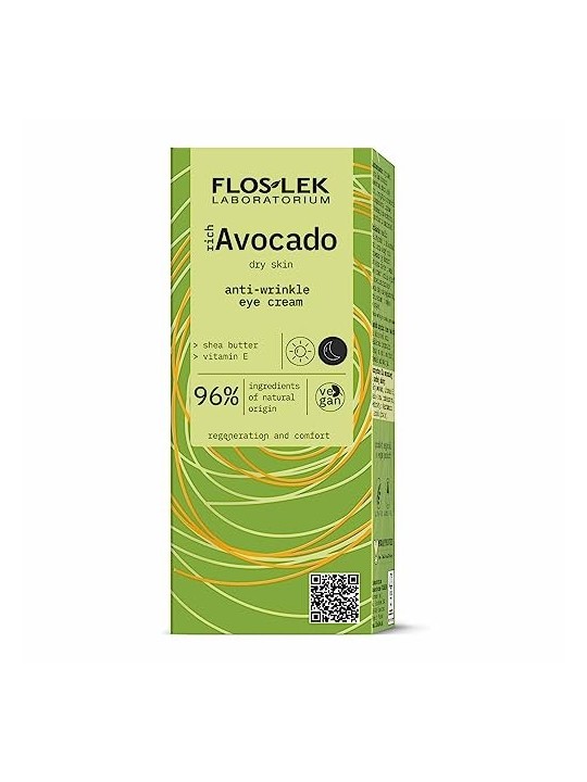 FLOSLEK Crema contorno occhi antirughe ricca di avocado