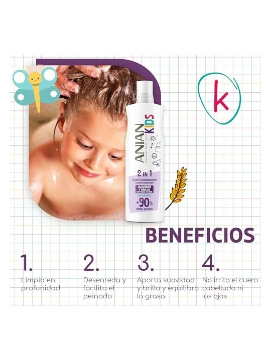 Anian ANIAN KIDS shampoo 2 in 1 400ml unisex