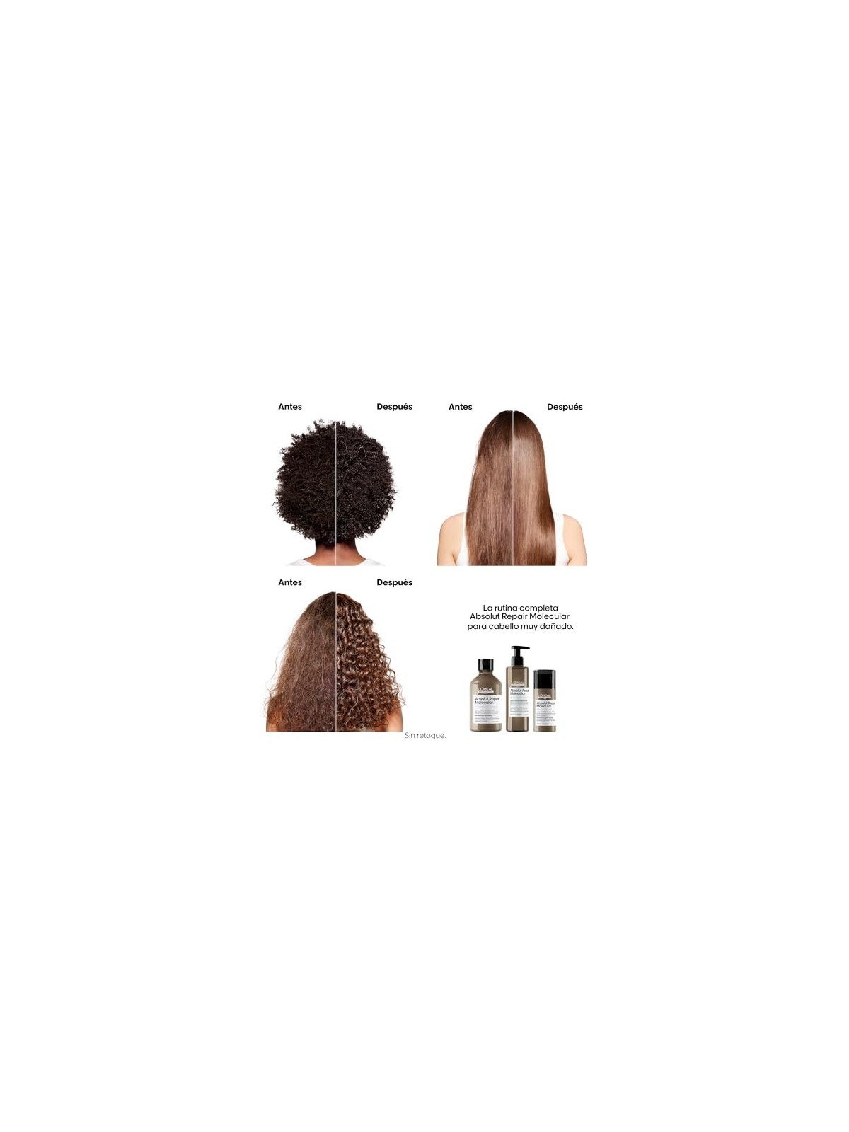 Shampoo professionale L'Orï¿½ï¿½al Paris ABSOLUT REPAIR MOLECULAR 300ml