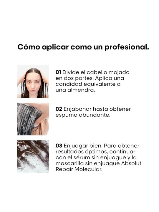 Shampoo professionale L'Orï¿½ï¿½al Paris ABSOLUT REPAIR MOLECULAR 300ml
