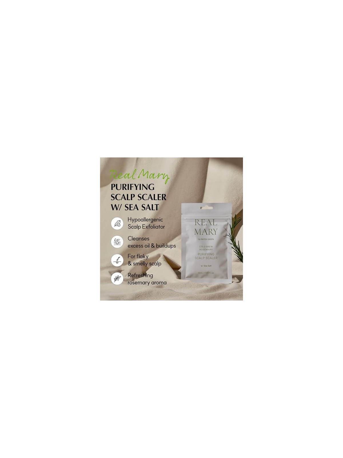 Rated Green REAL MARY purifying scalp scaler 50ml
