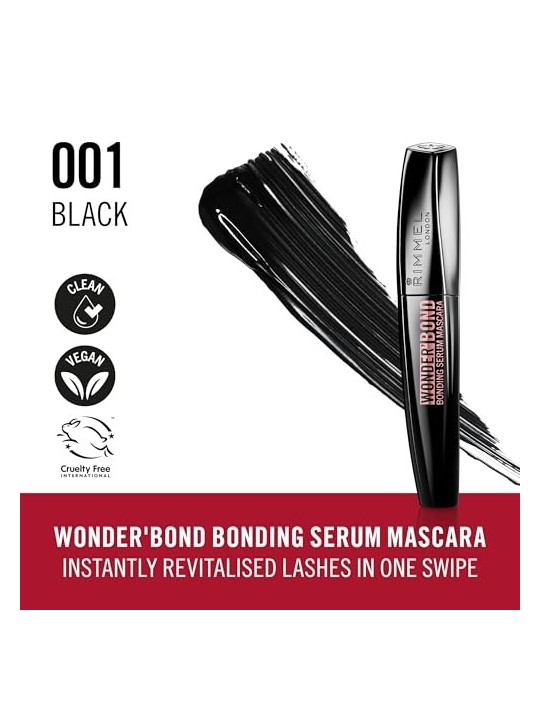 Rimmel Wonder'Bond Bonding Serum Mascara 11 ml donna 001 Black