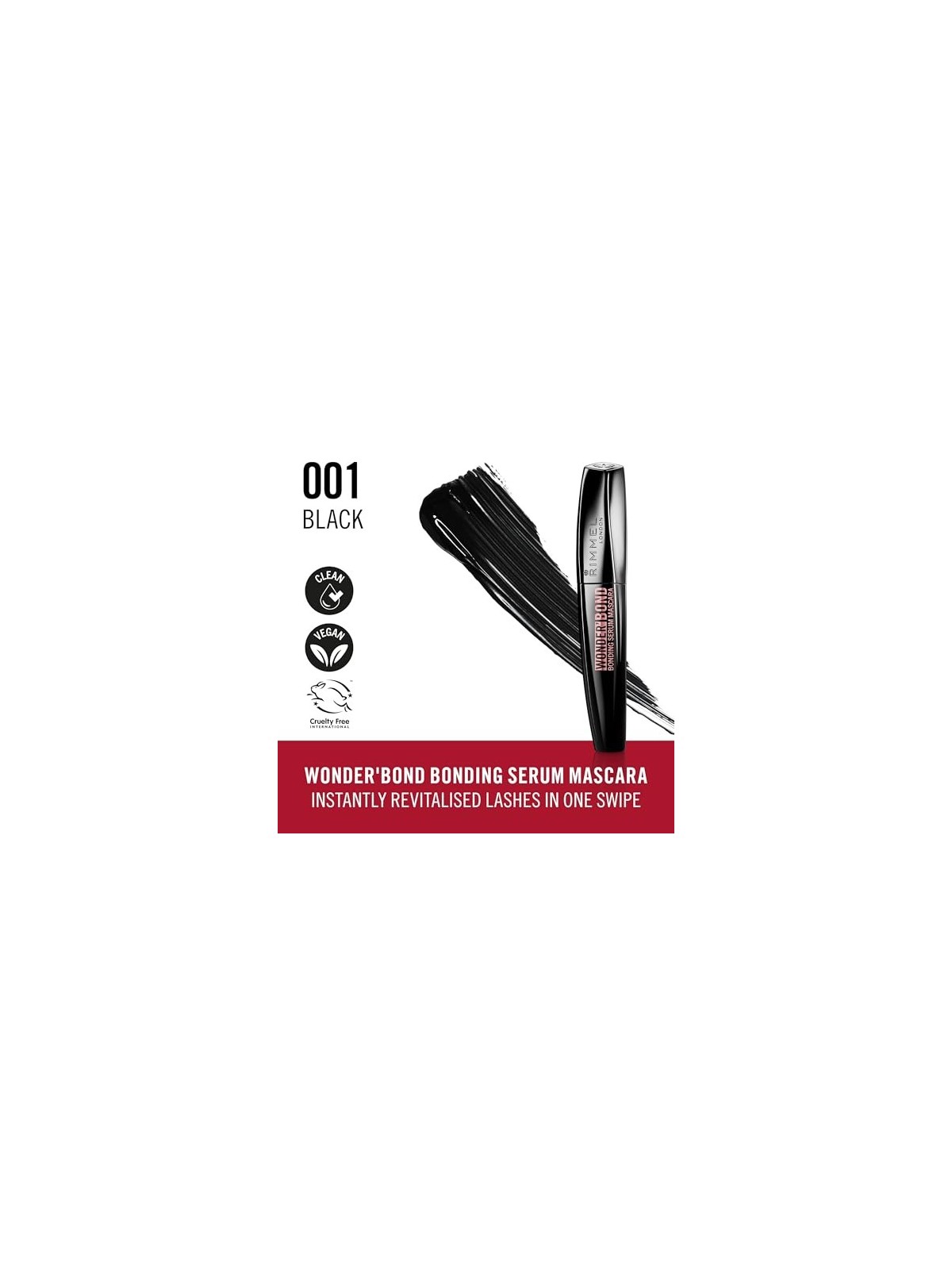 Rimmel Wonder'Bond Bonding Serum Mascara 11 ml donna 001 Black