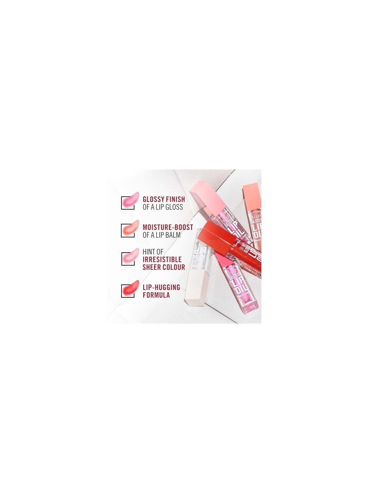 Rimmel Oh mio Gloss Lip Oil Olio labbra idratante 45 ml donna 003 Berry Pink
