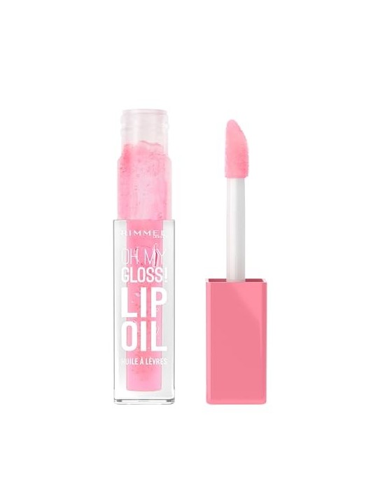 Rimmel Oh mio Gloss Lip Oil Olio labbra idratante 45 ml donna 001 Pink Flush
