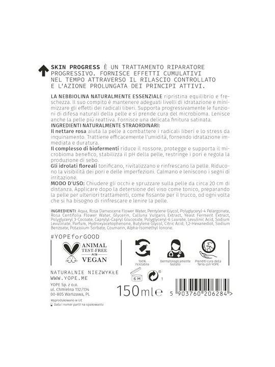 YOPE Skin Progress nebbia viso idrobiotica 150ml