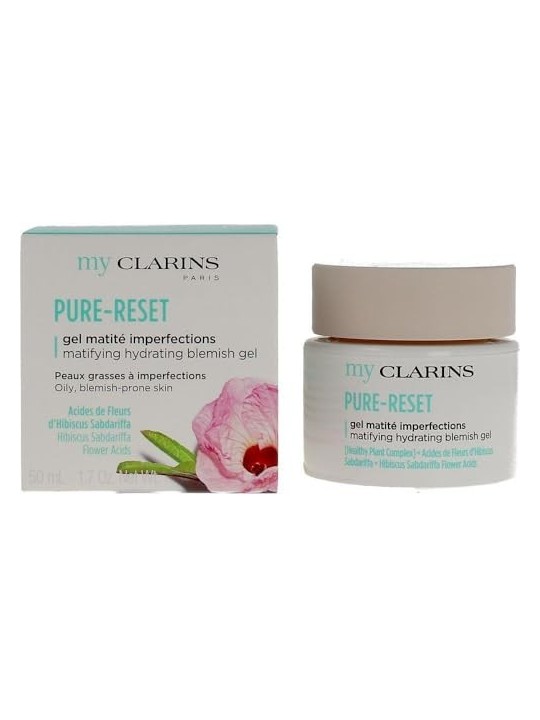 Clarins Gel opacizzante e idratante per la pelle My Clarins Pure Reset Gel opacizzante idratante anti-imperfezioni 50ml donna Cl