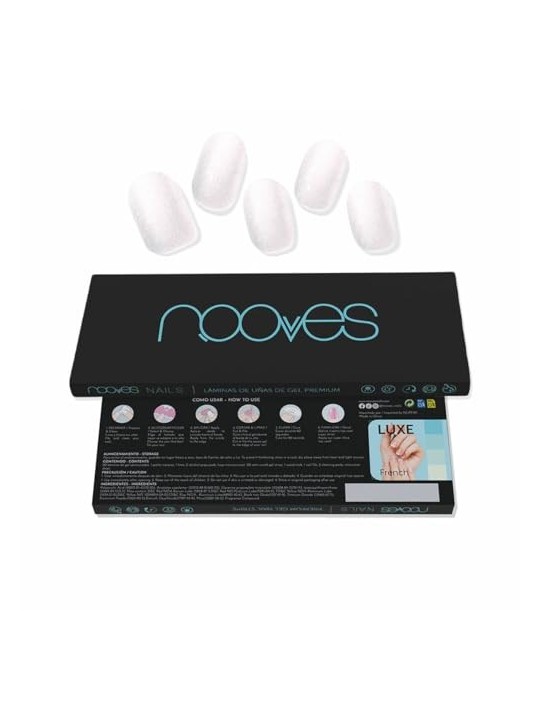Nooves Lamine per Unghie Gel Perl Premium Luxe Cat Perlato Bianco 20 U unisex