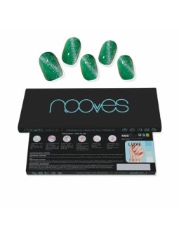 Nooves Lamine per Unghie in Gel di Vetro di Giada Premium Glam Cat Eye Verde 20 U unisex