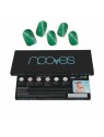 Nooves Lamine per Unghie in Gel di Vetro di Giada Premium Glam Cat Eye Verde 20 U unisex