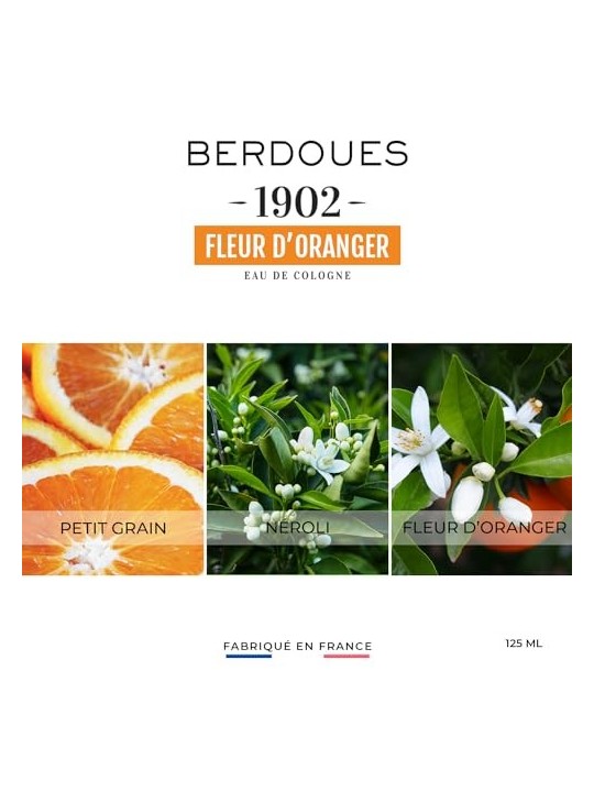BERDOUES Fleur DOranger Eau de cologne spray 125ml