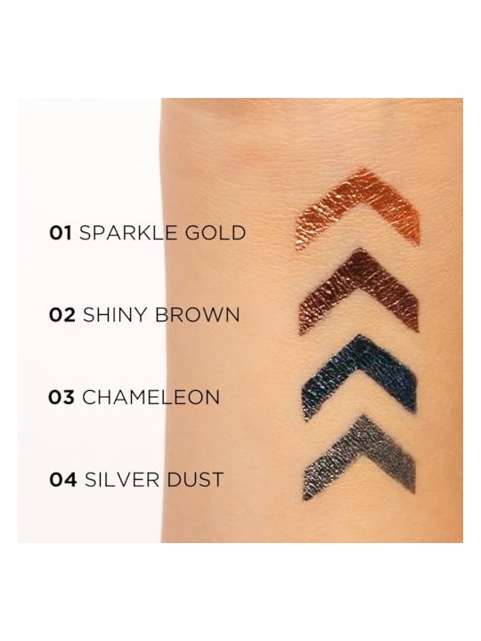 EVELINE Eyeliner colorato variegato in calamaio 04 Silver Dust 4ml