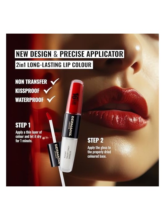Rossetto a lunga tenuta Dermacol 16H Lip Colour 4 ml donna 4