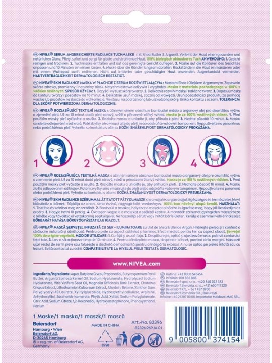 NIVEA Skin Radiance maschera in tessuto 1 pz