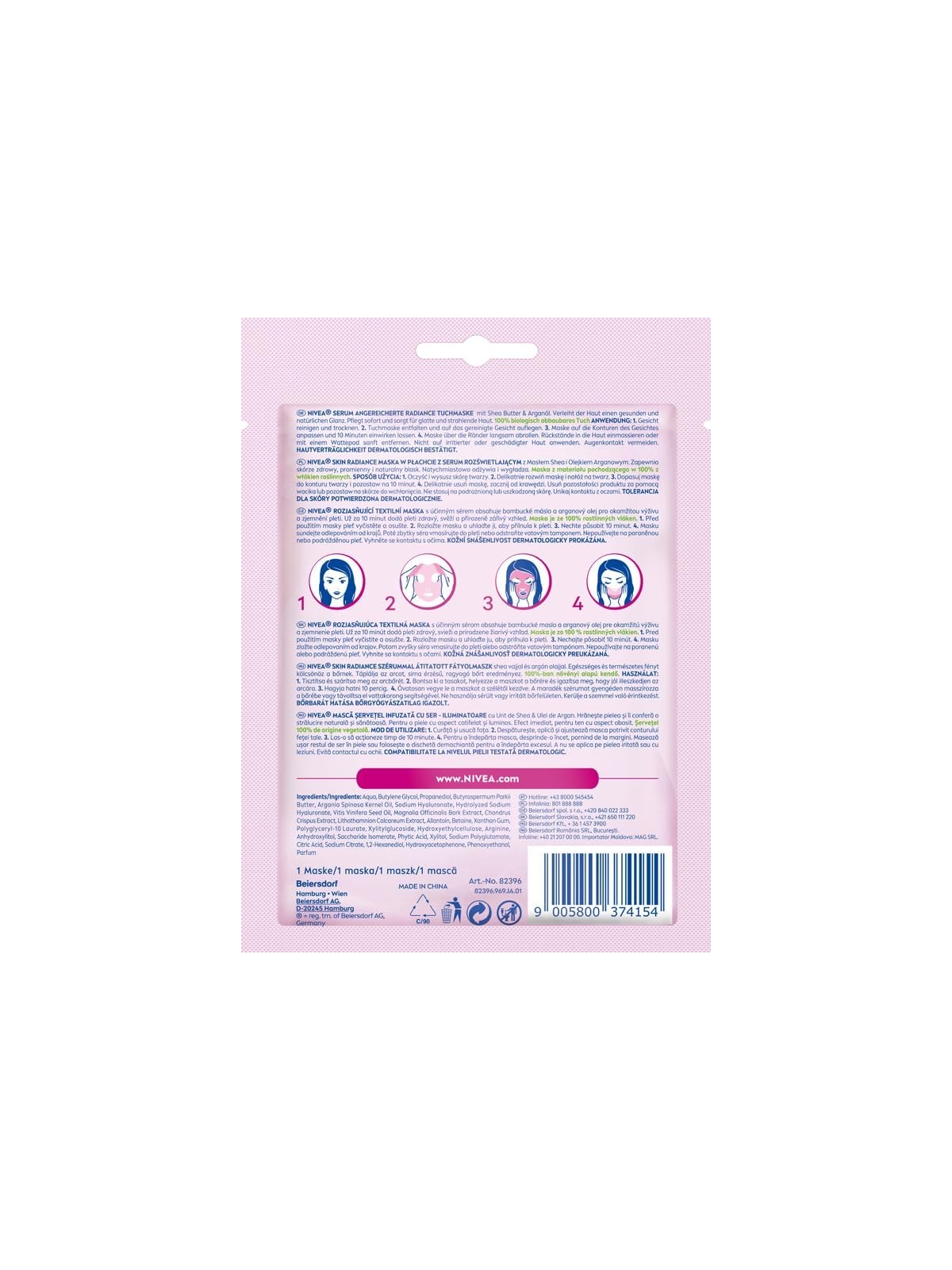 NIVEA Skin Radiance maschera in tessuto 1 pz
