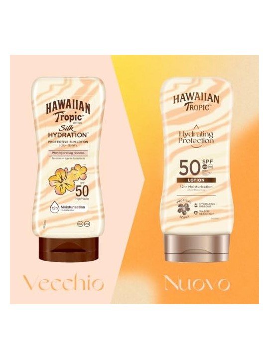 Hawaiian Tropic Hydrating Protection Lotion SPF 50 Crema solare idratante donna 180ml
