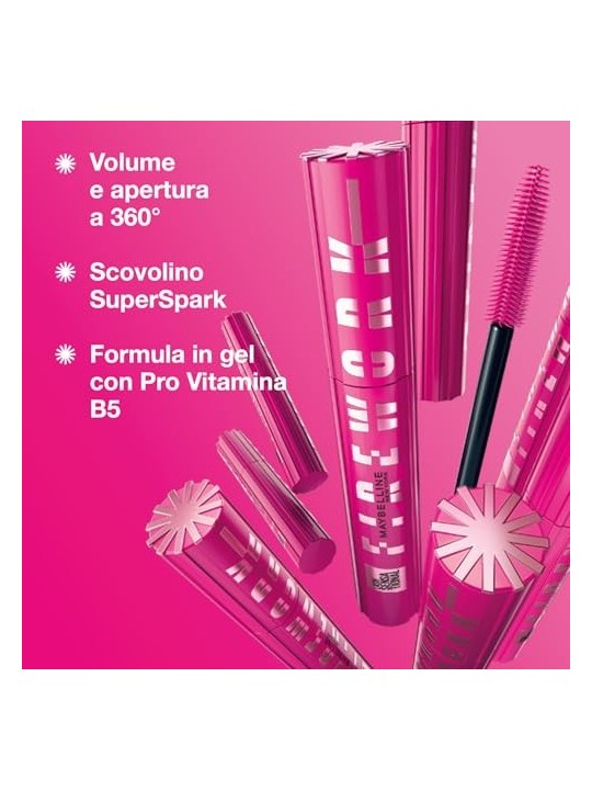 Maybelline Ciglia Sensazionali Fuochi D'artificio Impermeabili 10 ml donna Black