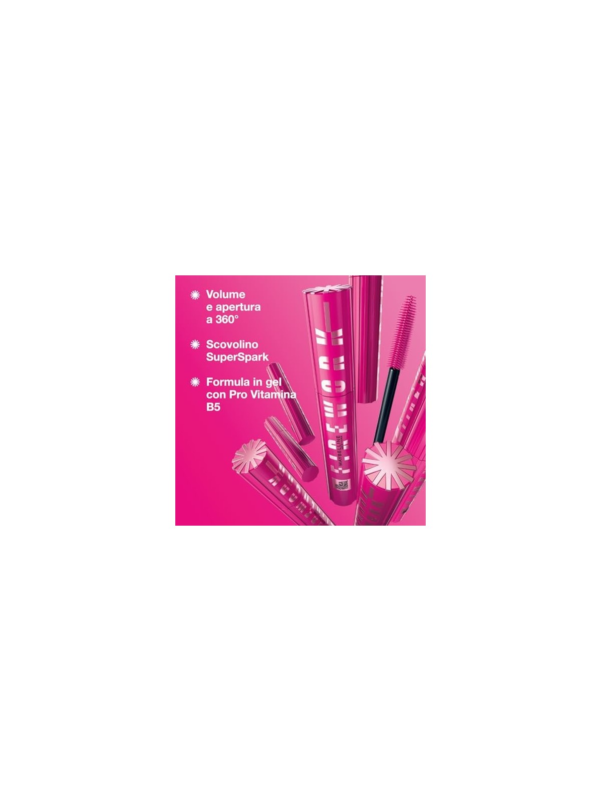 Maybelline Ciglia Sensazionali Fuochi D'artificio Impermeabili 10 ml donna Black